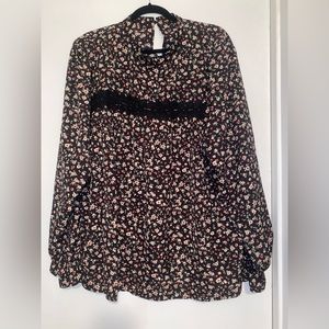 SHEIN Plus French style floral top 4X